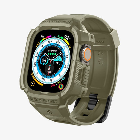 ACS05460 - Apple Watch Series (Apple Watch (49mm)) in matte black showing the front